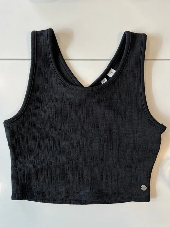 Roxy Ribbed Crop Tank Top | Small - Picture 3 of 6